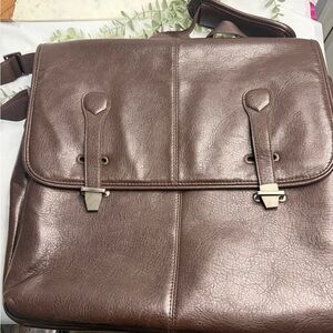 BUXTON LEATHER LAPTOP BRIEFCASE BAG